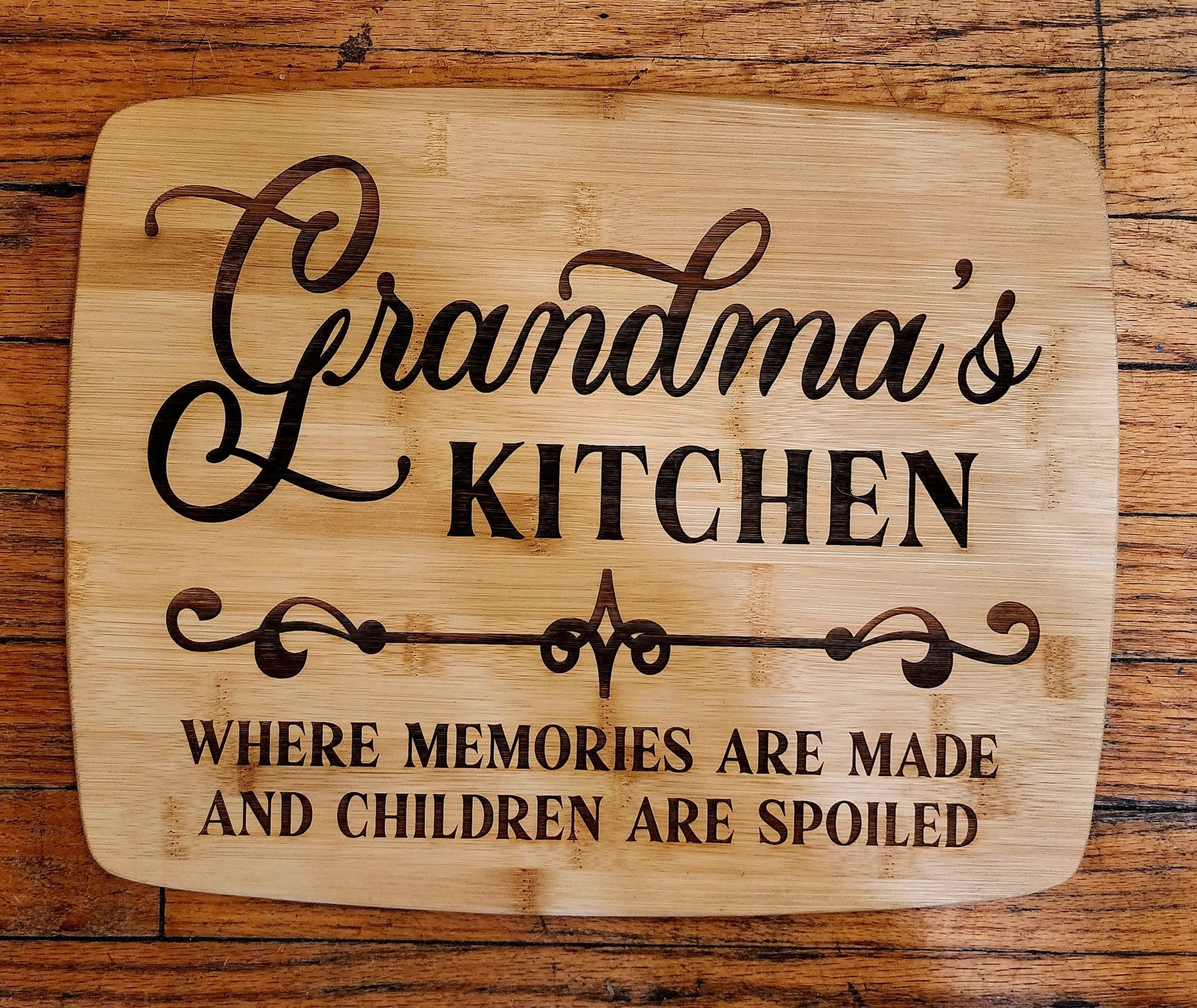 Custom Cutting Board, Laser Engraved Bamboo Cutting Board Gift, Mothers Day, Fathers Day - Fairy Wolf Creations
