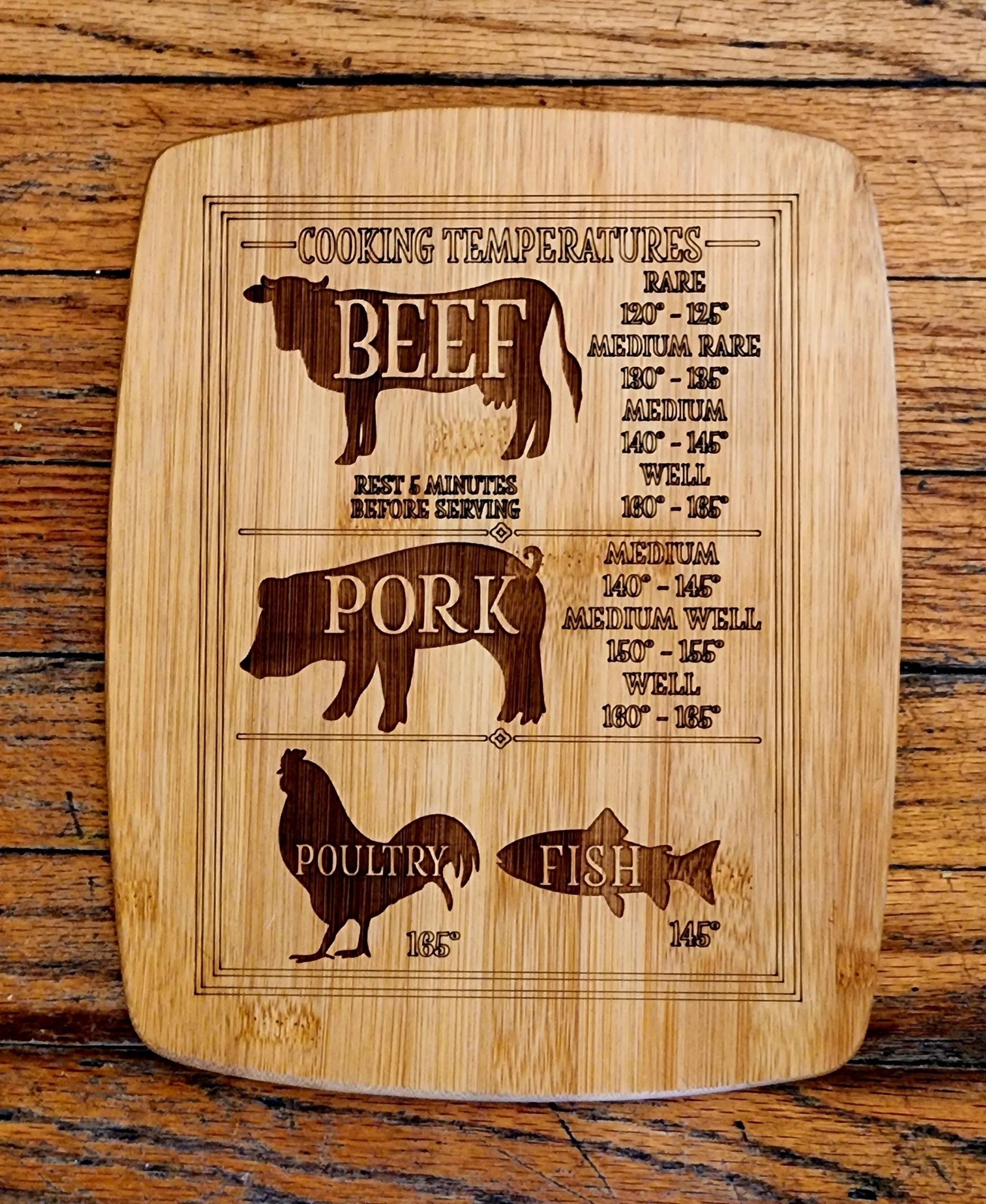 Custom Cutting Board, Laser Engraved Bamboo Cutting Board Gift, Mothers Day, Fathers Day - Fairy Wolf Creations