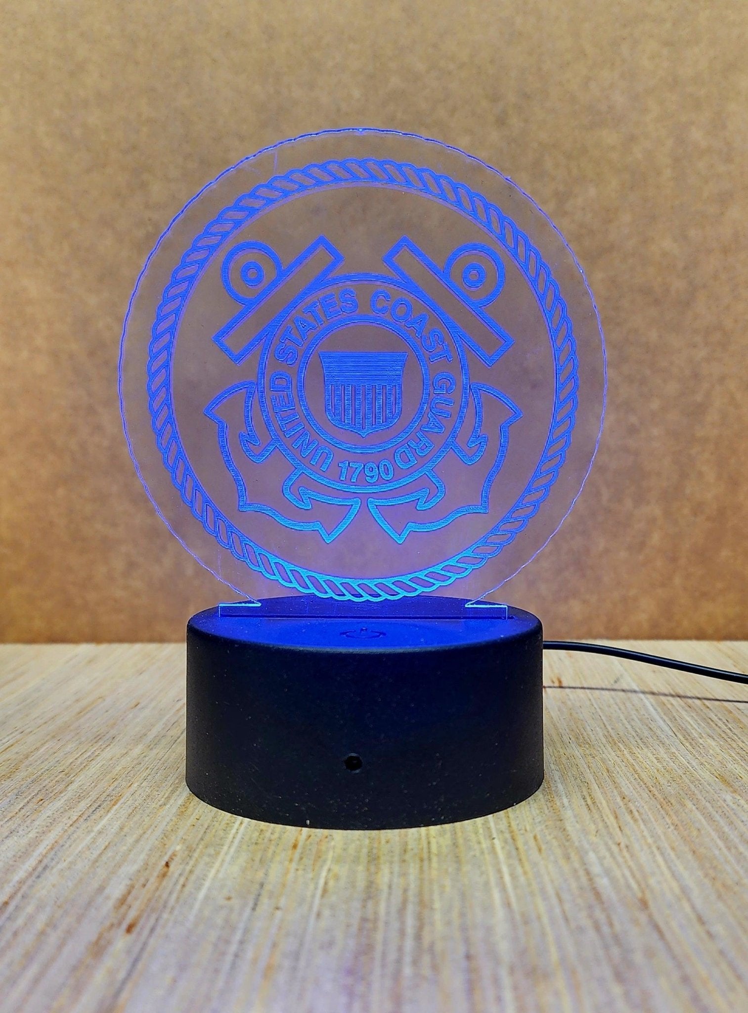 Laser Engraved Acrylic Signs with LED lighted base - Fairy Wolf Creations