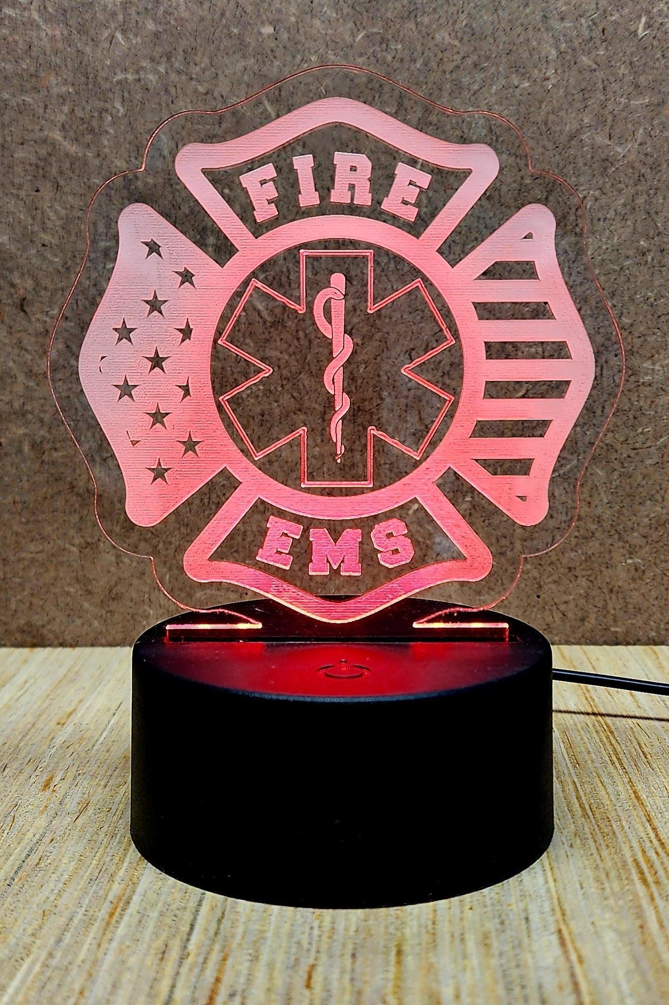 Laser Engraved Acrylic Signs with LED lighted base - Fairy Wolf Creations