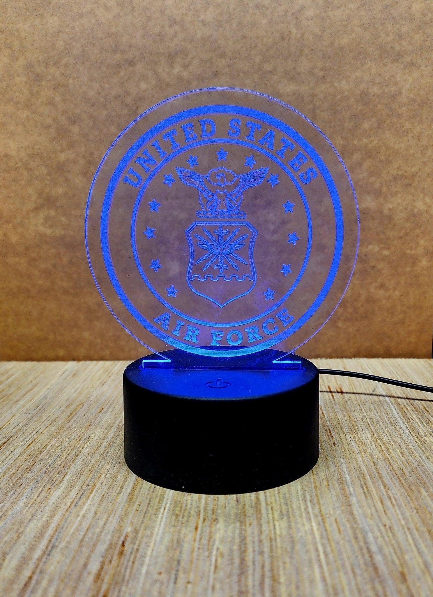 Laser Engraved Acrylic Signs with LED lighted base - Fairy Wolf Creations