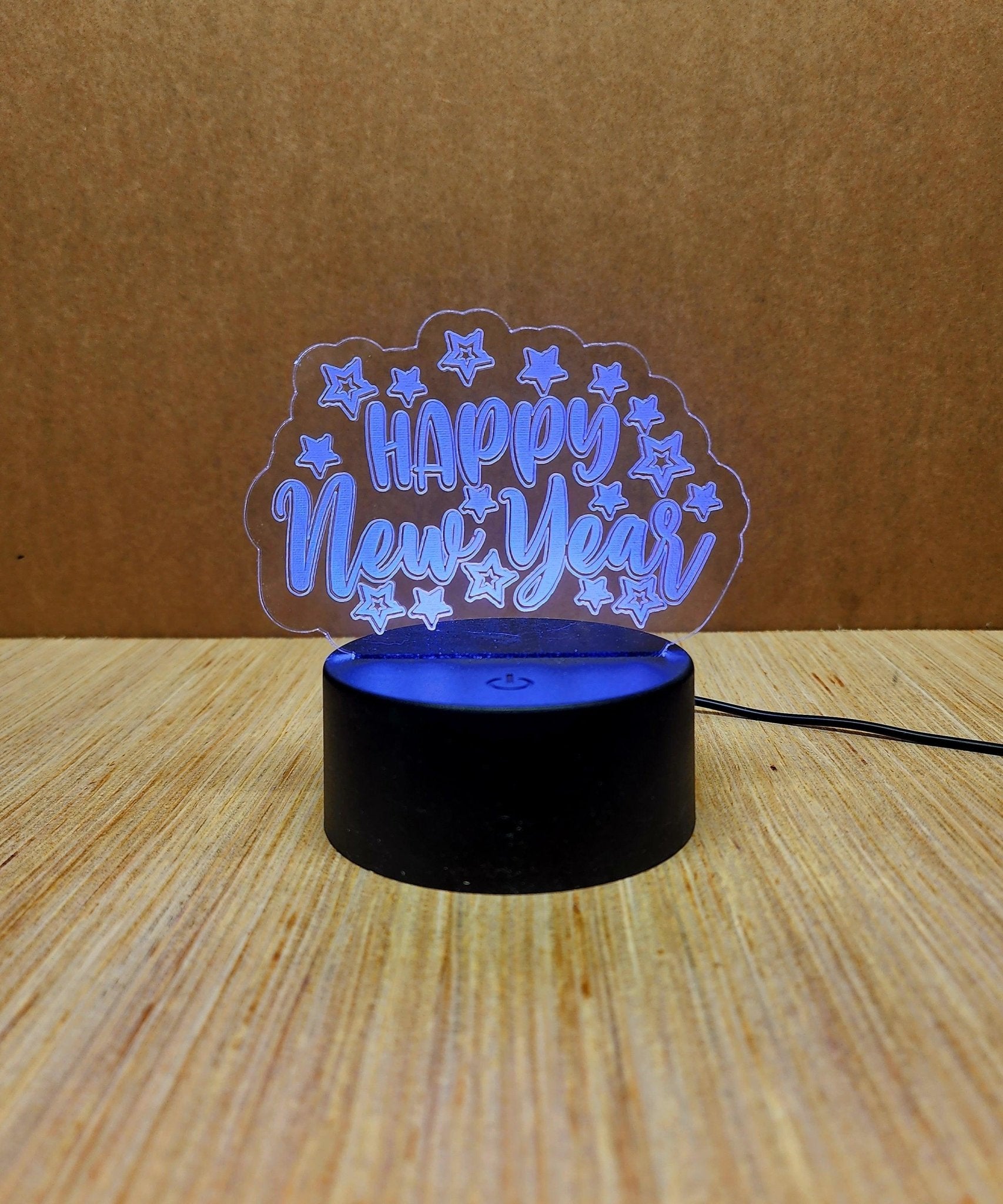 Laser Engraved Acrylic Signs with LED lighted base - Fairy Wolf Creations