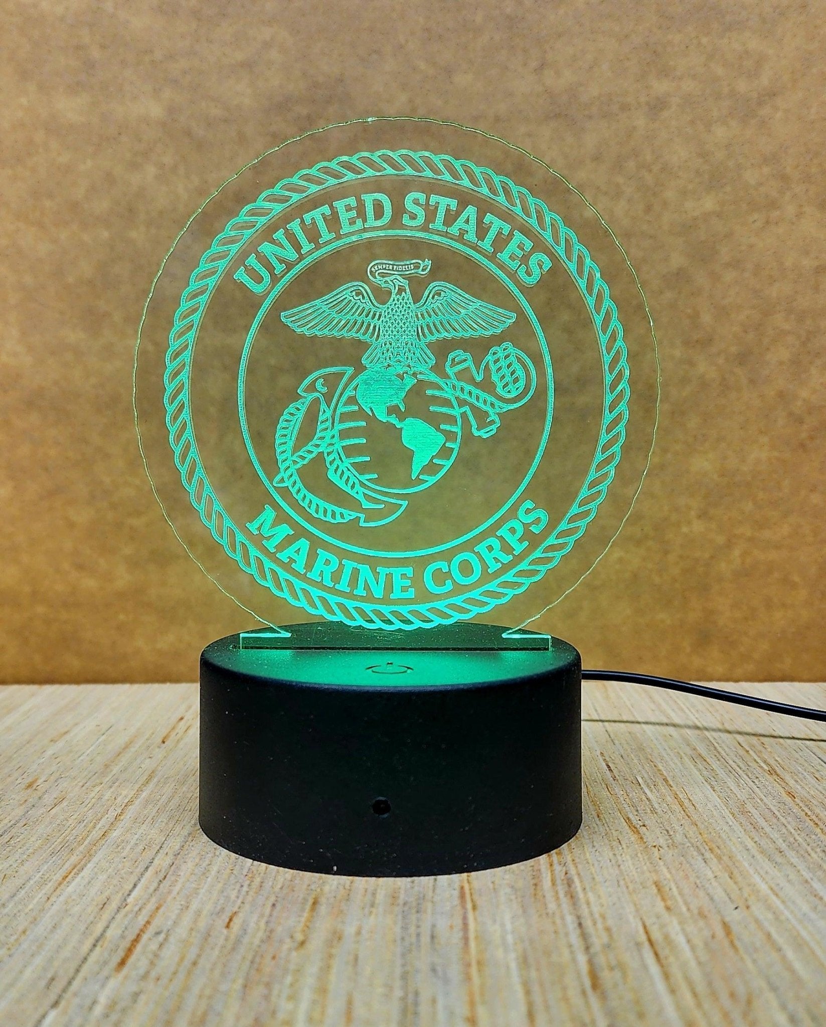Laser Engraved Acrylic Signs with LED lighted base - Fairy Wolf Creations