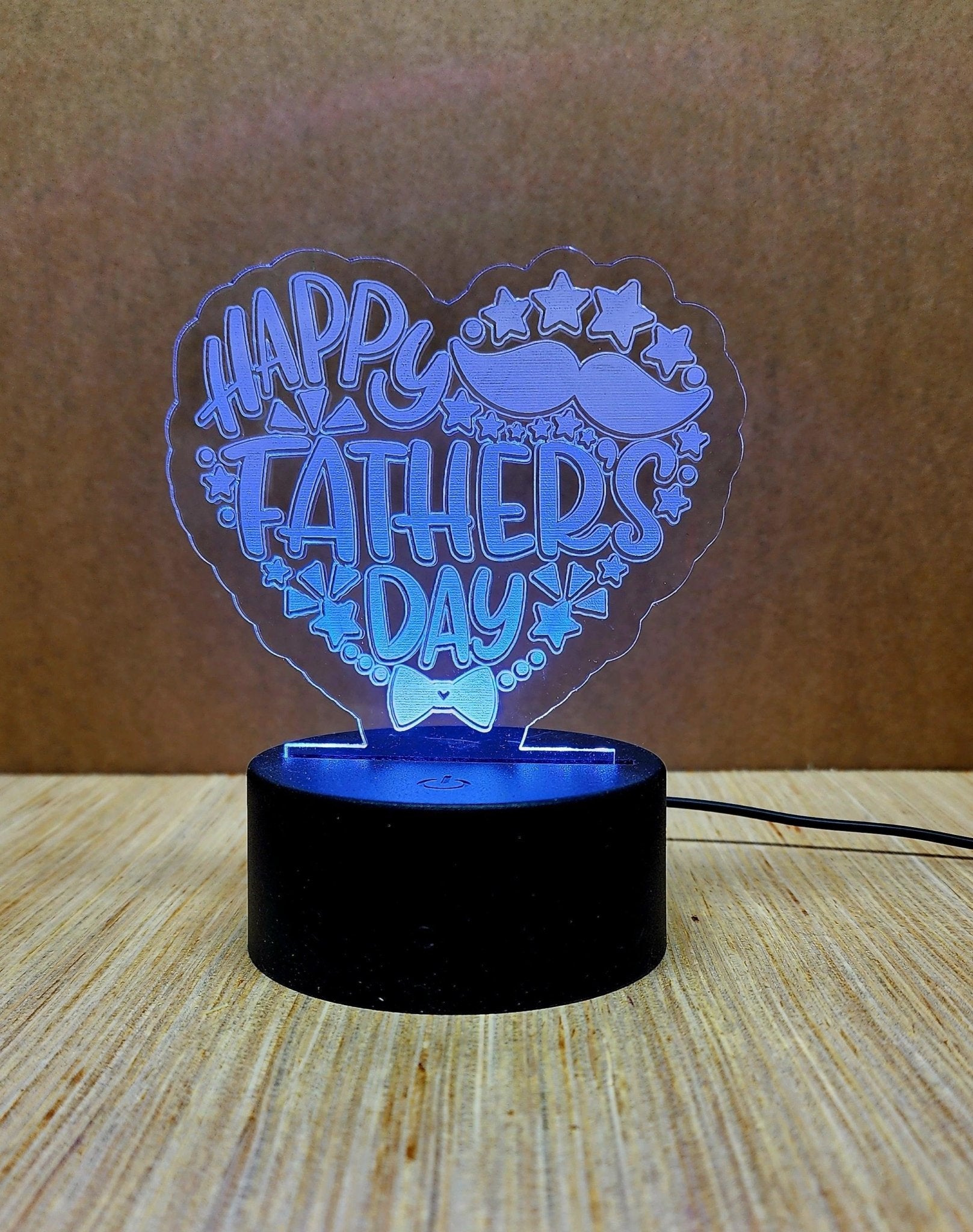 Laser Engraved Acrylic Signs with LED lighted base - Fairy Wolf Creations