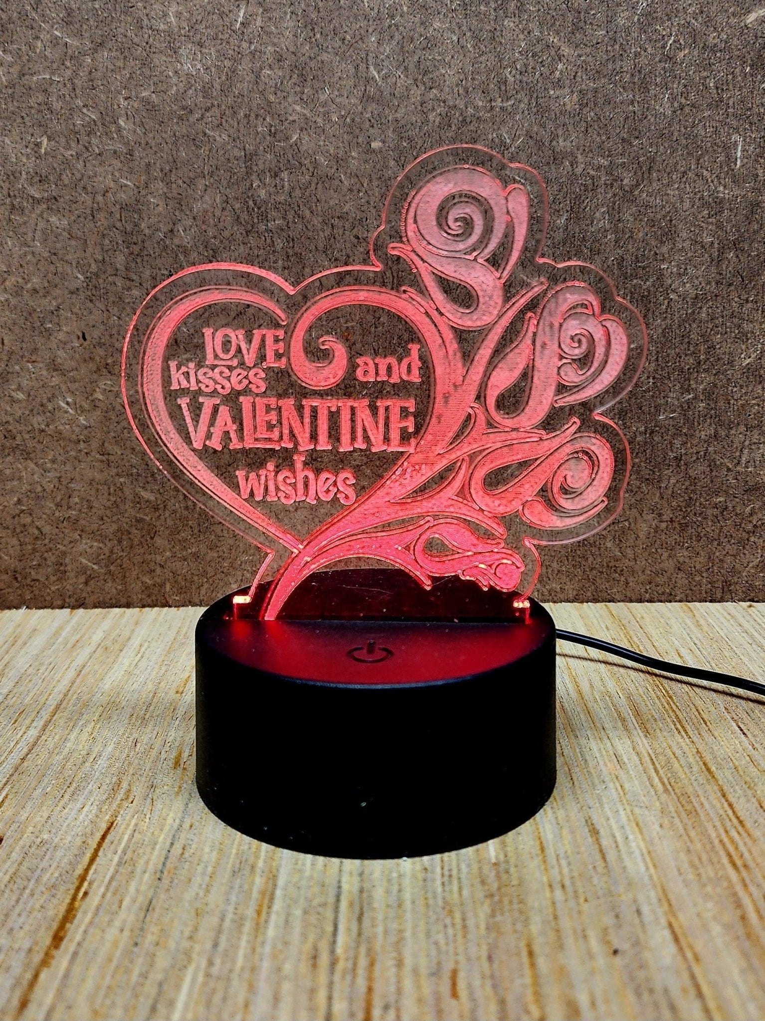 Laser Engraved Acrylic Signs with LED lighted base - Fairy Wolf Creations