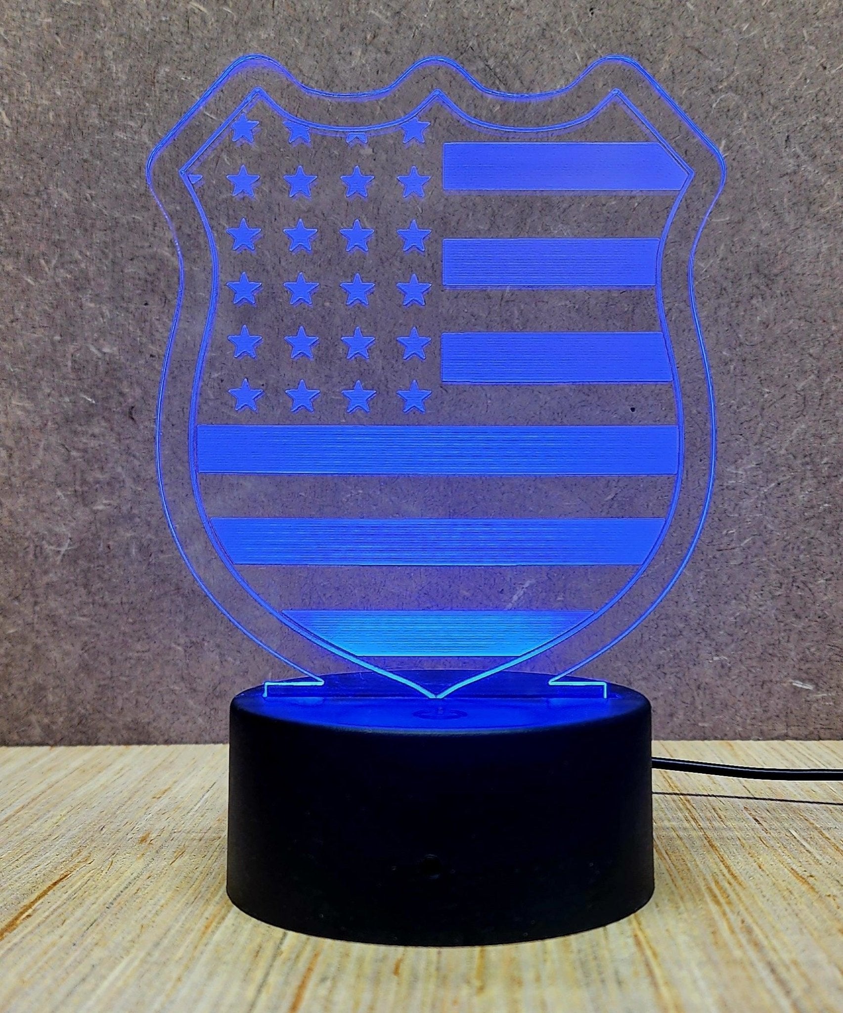 Laser Engraved Acrylic Signs with LED lighted base - Fairy Wolf Creations