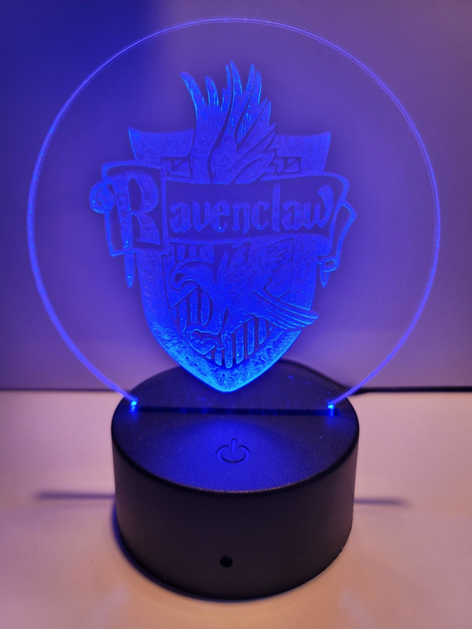 Laser Engraved Acrylic Signs with LED lighted base - Fairy Wolf Creations