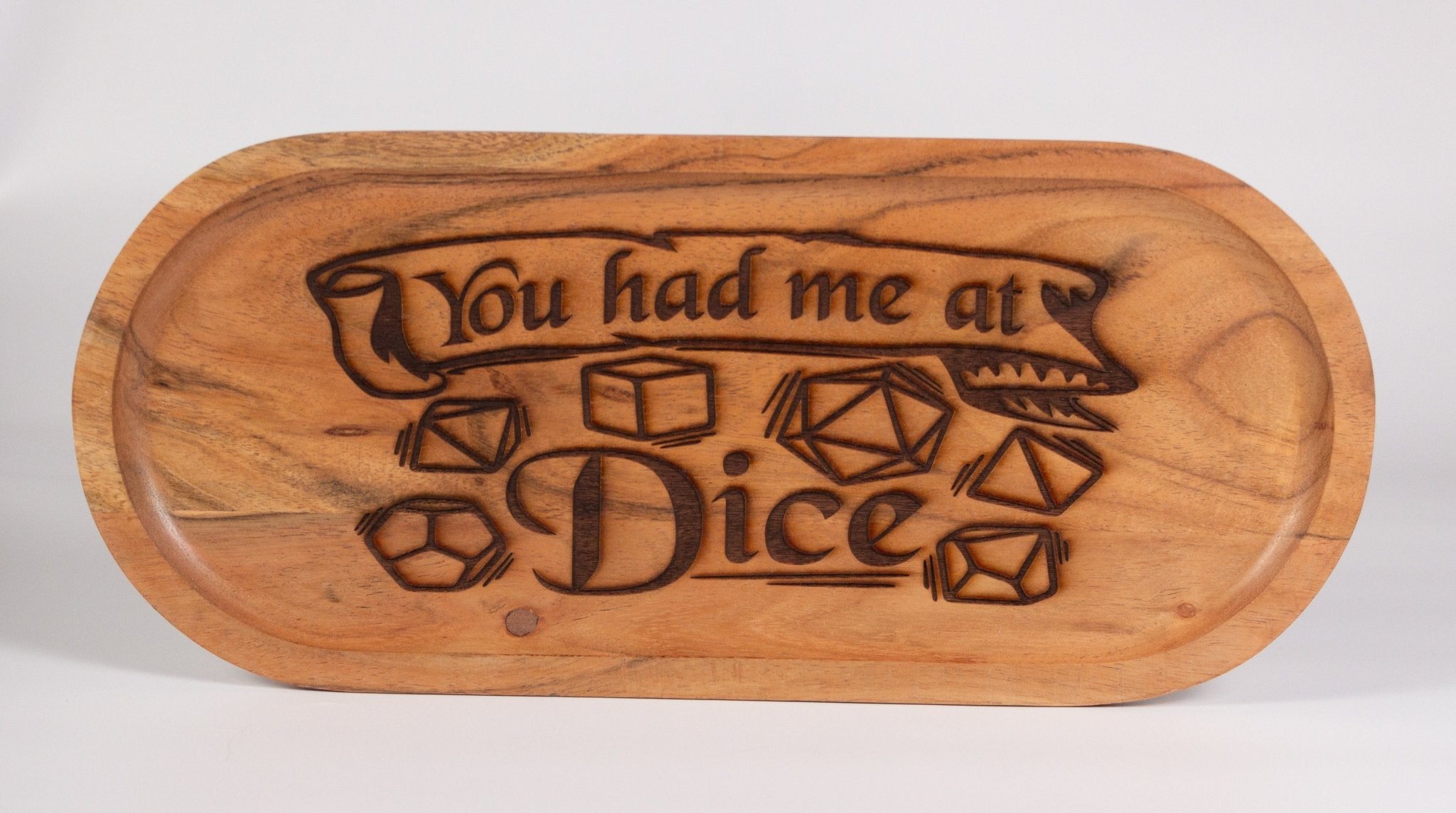 Laser Engraved Dice Tray - Dungeons and Dragons, role playing games, liars dice - Fairy Wolf Creations