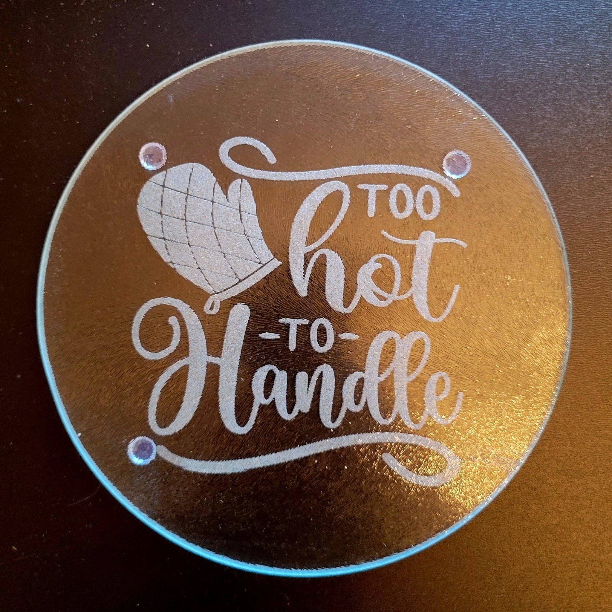 Laser Engraved Glass Trivot - Fairy Wolf Creations