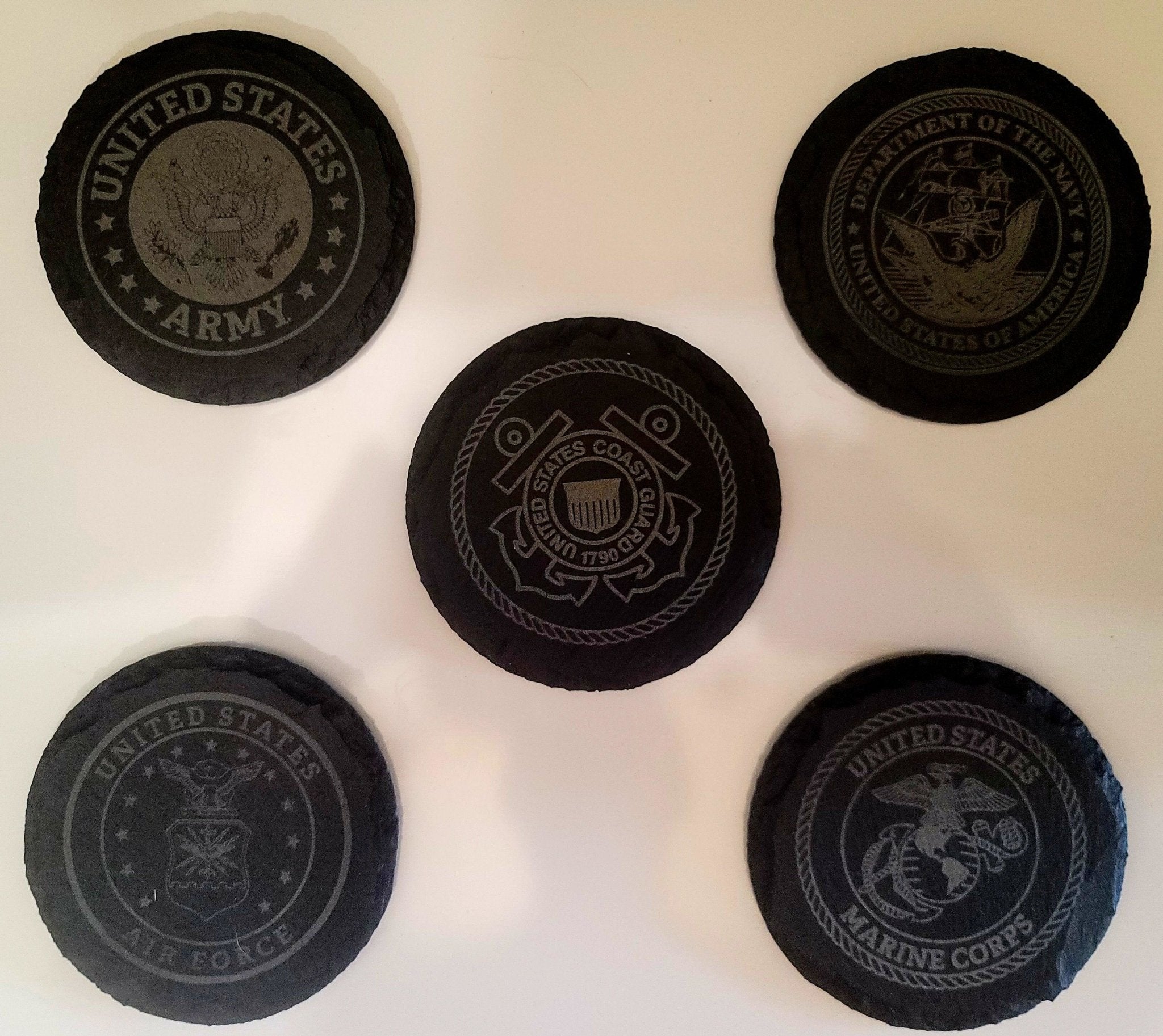 Laser Engraved Slate Coasters - Laser Engraved Gifts For All Occasions - Fairy Wolf Creations