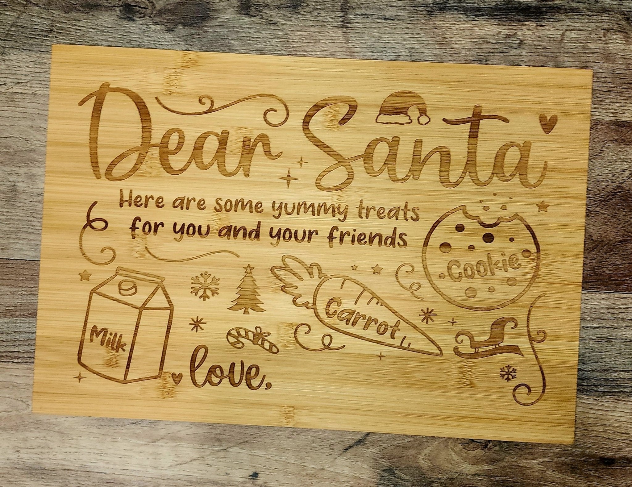 Cookies and Milk For Santa Board - Fairy Wolf Creations