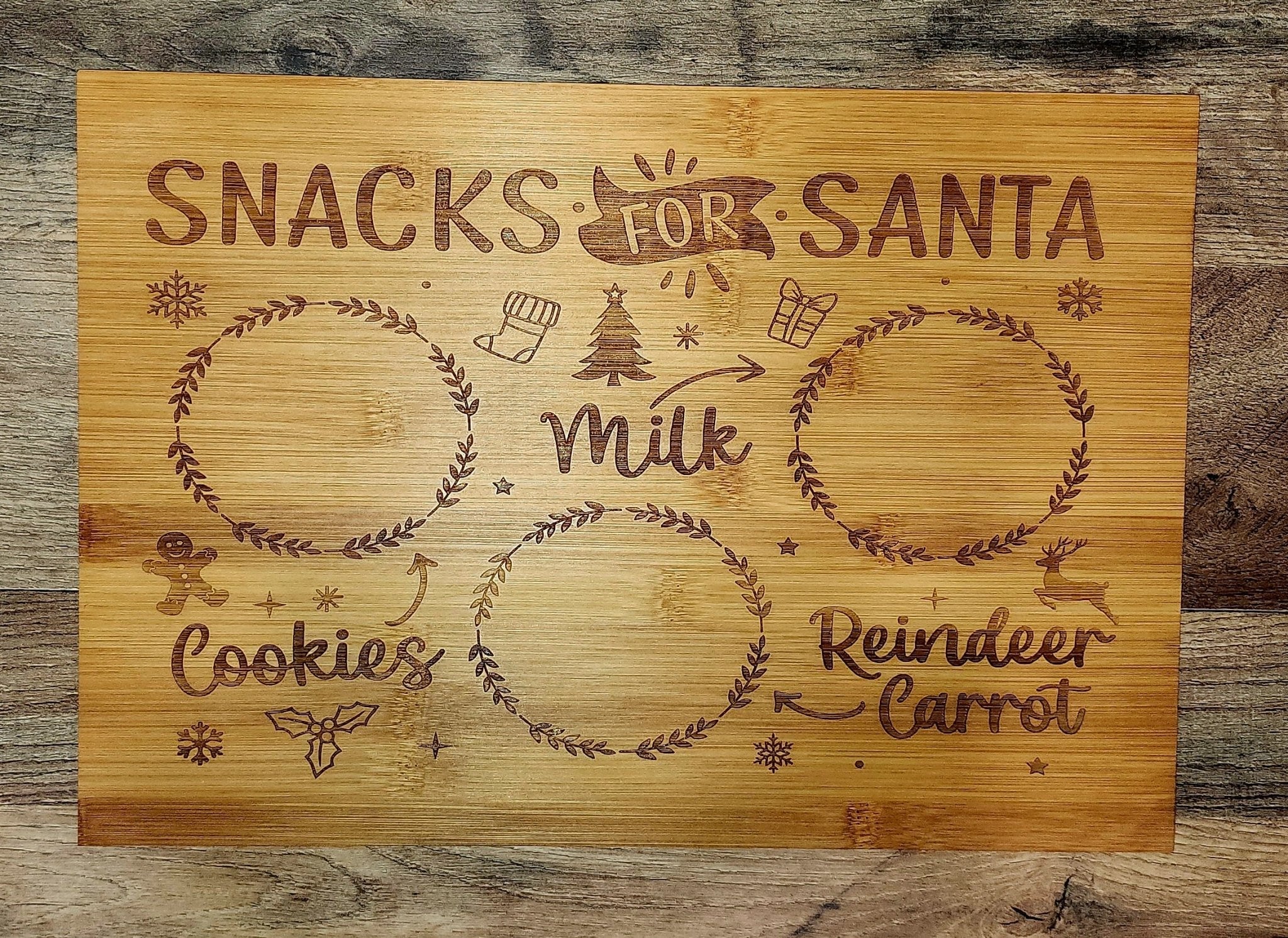 Cookies and Milk For Santa Board - Fairy Wolf Creations