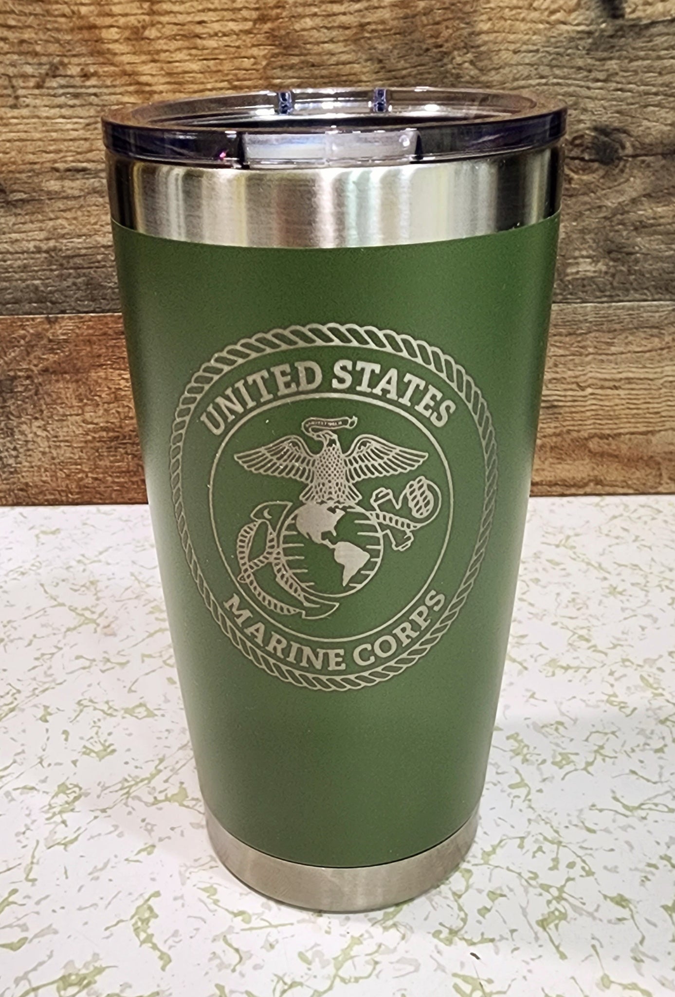 Military Engraved Tumblers - 20oz, 30oz Personalized Tumbler, Custom, Powder Coated, Wedding Gift, Birthday, Mother's - Fathers Day, Insulated - Fairy Wolf Creations